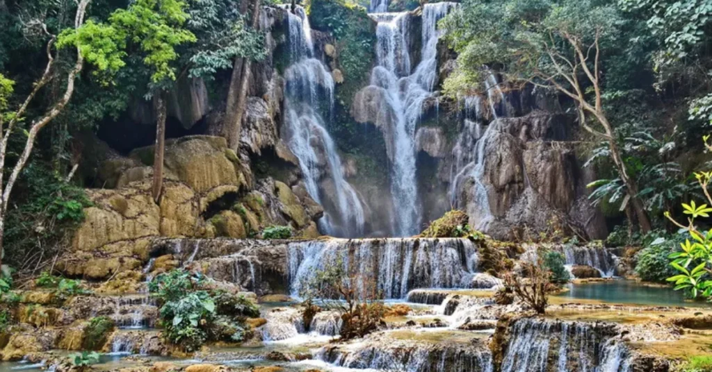 Kuang Si Waterfall in Laos visaboards